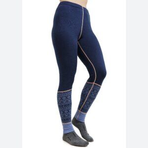Merino Tech 100% Merino Wool Pants Legging 250 Nordic Tale Berry High Rise Small